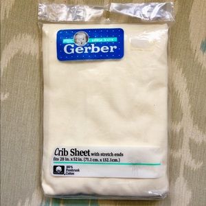 Gerber Bed And Bath Yellow Crib sheet Stretch Ends